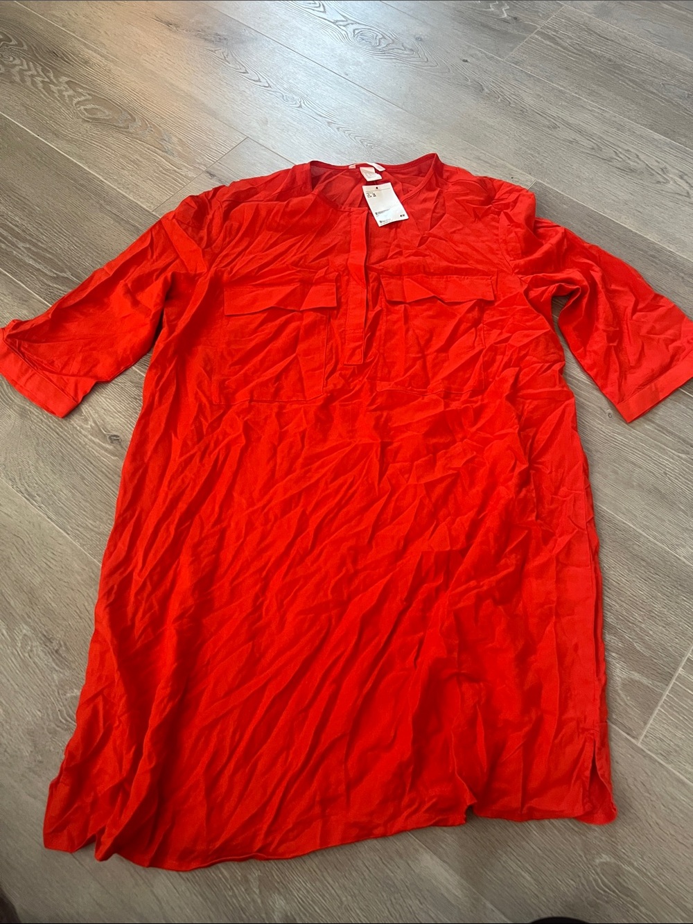 H&M Bright Red Women's Tunic Dress